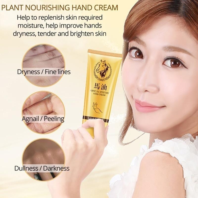 Horse Oil Repair Hand Cream Anti-Aging Soft Hand Whitening Moisturizing Nourish Hand Care Cream