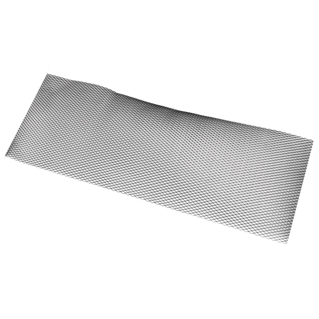 Car Front Center Grid Grille Rhombic Mesh Stable Structure Aluminum Universal Fit for Cars Black