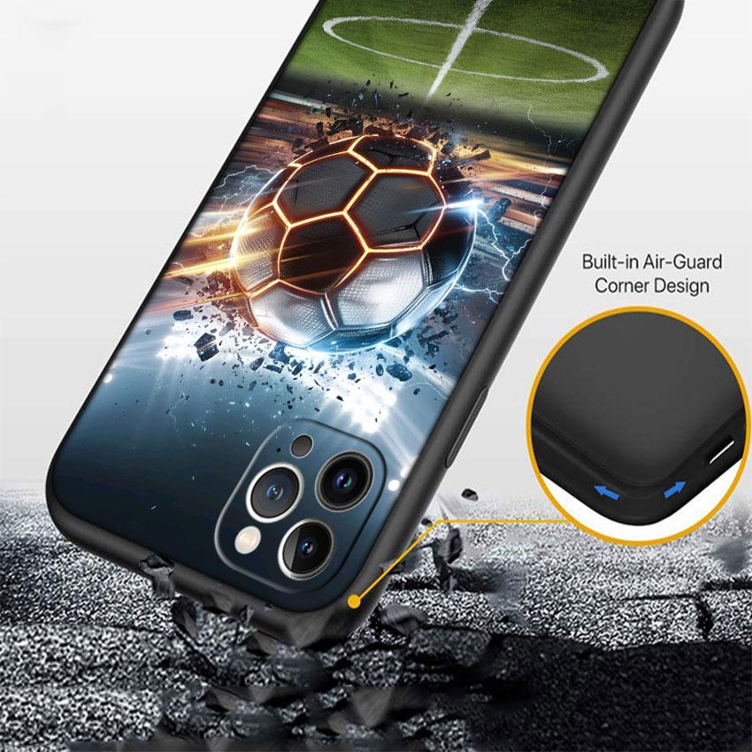 BF58 Мягкий чехол для телефона в виде футбольного мяча для Xiaomi Poco C40 C50 C51 C55 C65 C71 C75 F3 F5 F6 F7 M2 M3 Pro Ultra