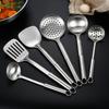 304 Stainless Steel Anti-Scalding Soup Spoon Large Colander Non-Stick Spatula Leaky Shovel Kitchen Accessories