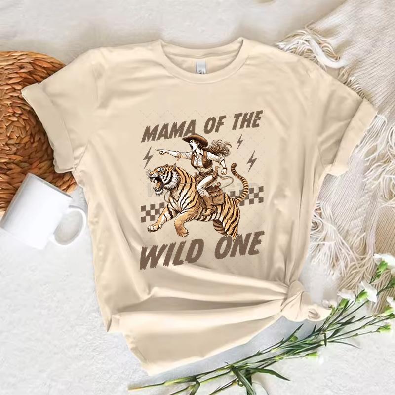 Женские футболки в стиле ковбойки Летняя футболка с коротким рукавом Забавная одежда в стиле ретро на День матери Харадзюку Ковбойская мода Повседневные топы Футболки