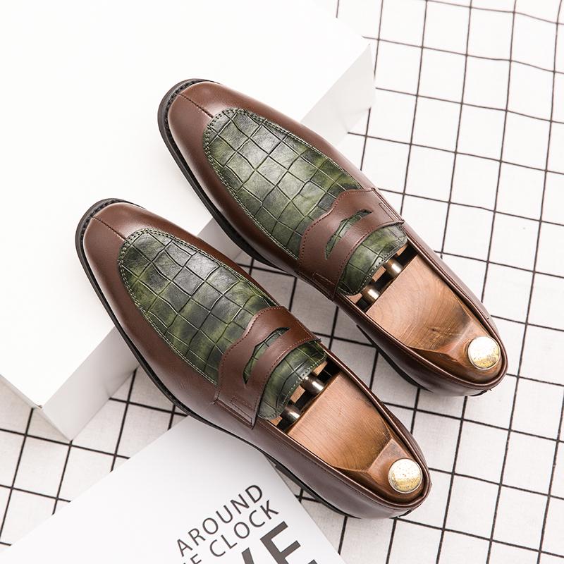 Men Casual Shoes Autumn Leather Loafers Office Dress Shoes For Men Driving Moccasins Comfortable Slip On Party Fashion Shoes Man