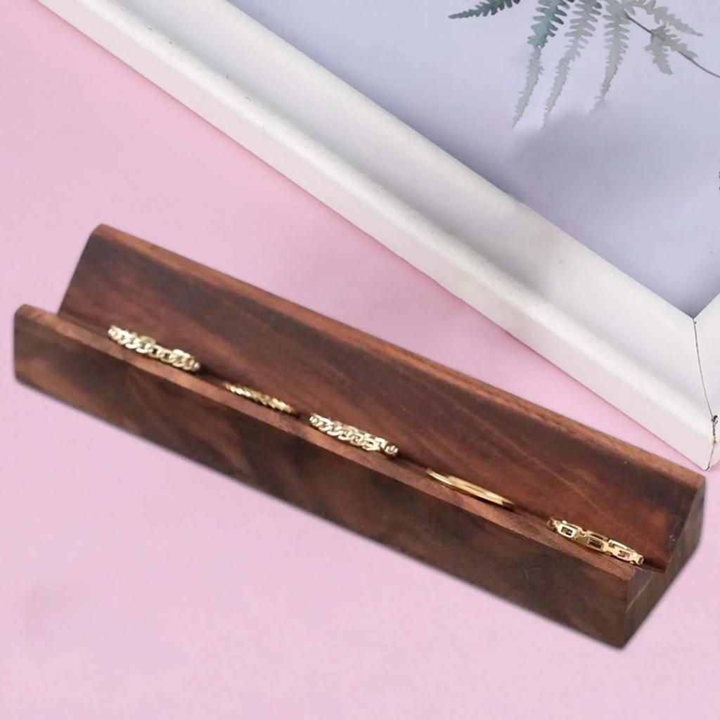 Деревянная подставка для колец, винтажный держатель для колец, органайзер для колец, поднос для демонстрации серег для дома, продажи, витрина ювелирного магазина