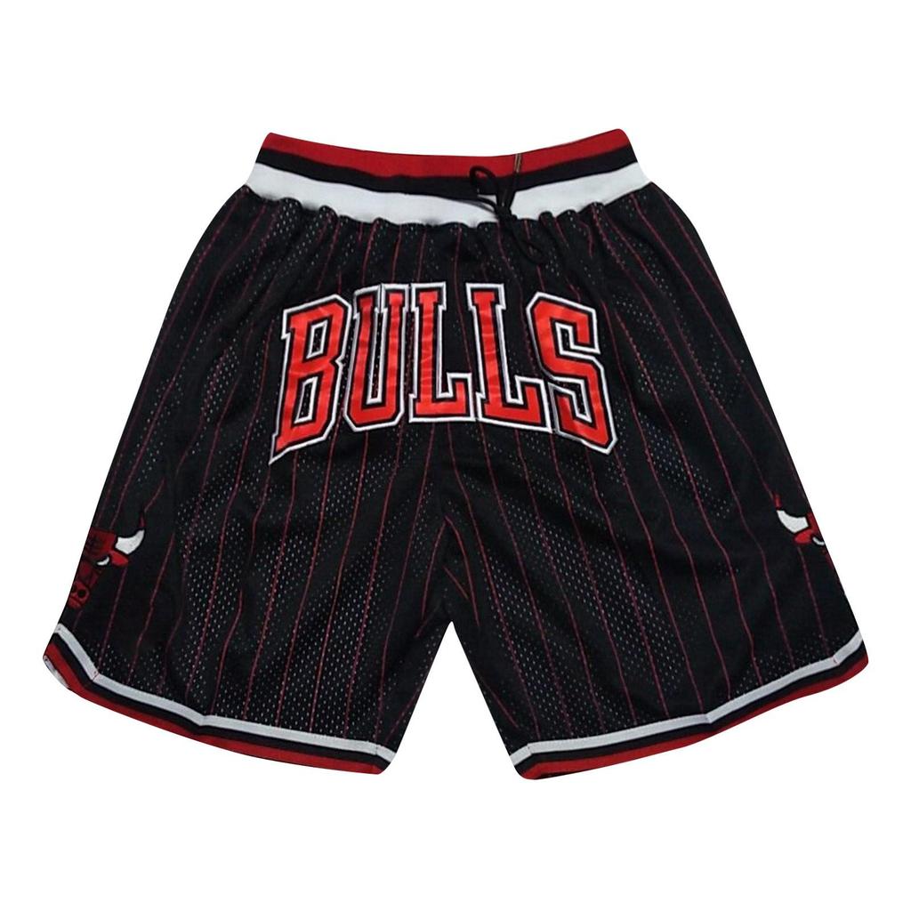 Укороченные баскетбольные шорты Bulls в стиле ретро с вышивкой на шнурке Тренировочные шорты