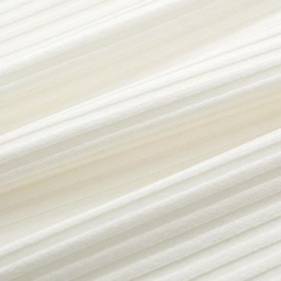 Women Off Shoulder Ribbed Knit Bodysuit Layer Flower Decor Skinny Playsuit Sleeveless Solid Color Female Playsuit