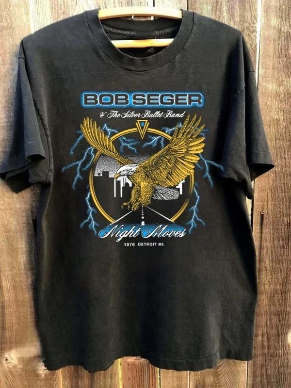 Men's and Women's T-shirts Bob Seger & The Silver Bullet Band Night Moves Cotton S-5XL