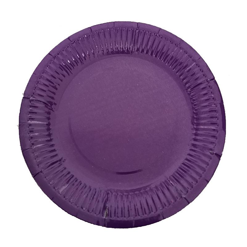 MIT 10 шт. 7 дюймов однотонный круглый поднос для бумаги детский поднос для бумаги ручной работы на день рождения