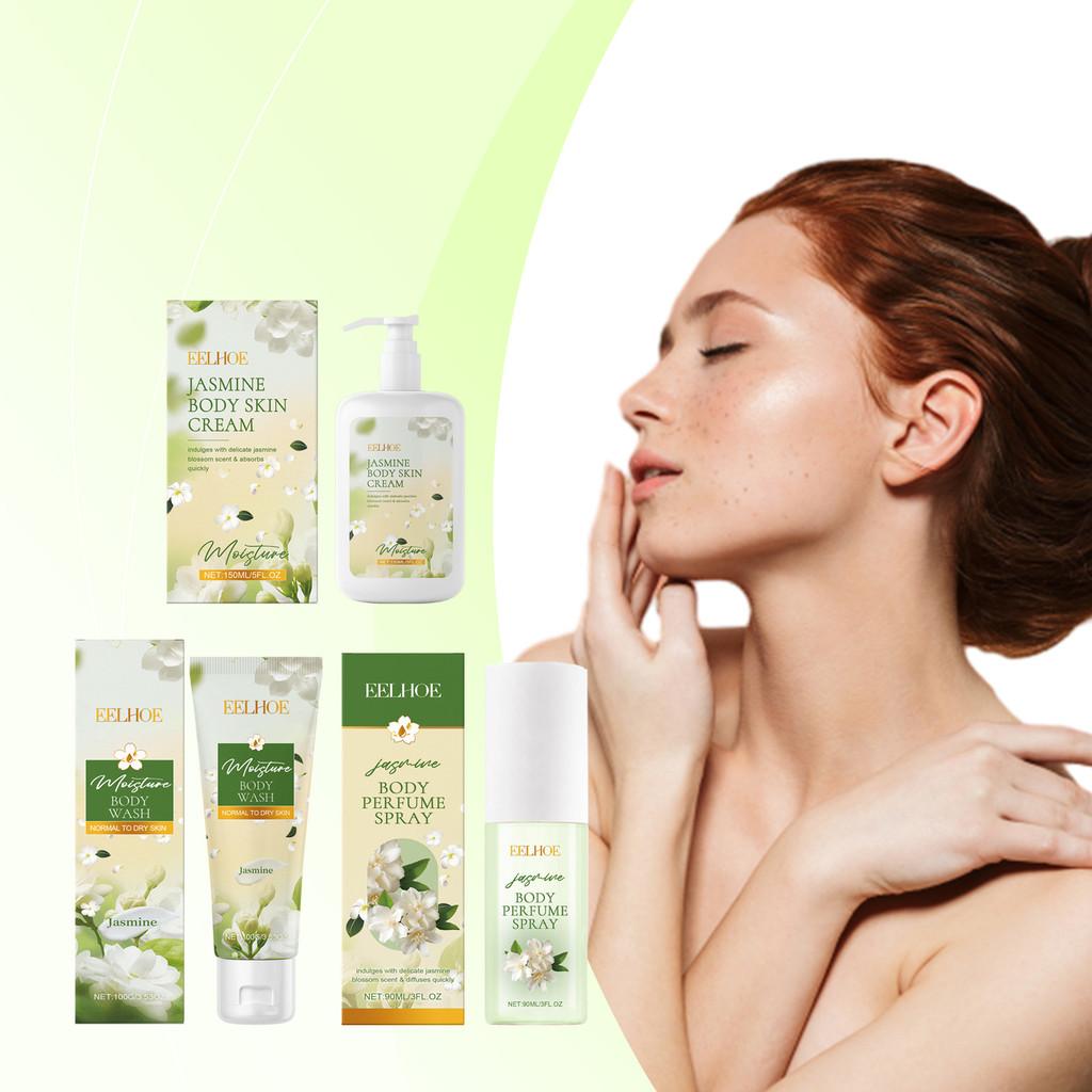 Eelhoe Jasmine Body Care Set Gentle Cleansing Nourishing Skin With Delicate Fragrance