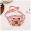 Printed Crossbody Capybara Chest Bag Children Cartoon Outdoor Leisure Pack Waist
