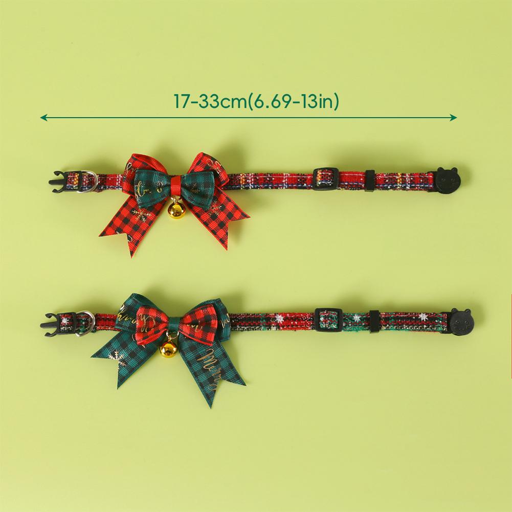 Рождественский кошачий ошейник с колокольчиком, регулируемый, мягкий, талисман удачи, яркий цвет, костюм для кошачьей вечеринки, ошейник для котенка, аксессуар для питомца