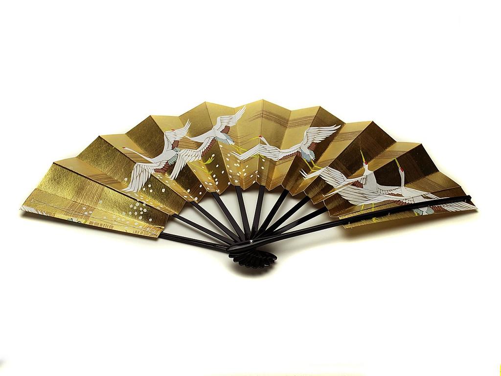 Декоративная кукла Kyoto Five 9 5 Сделано в Поставляется с вентилятором Японский Вход Японский стиль Новый год Высота 29 x Ширина 51 см, когда Вентилятор, Вентилятор, Журавли, см, минуты,