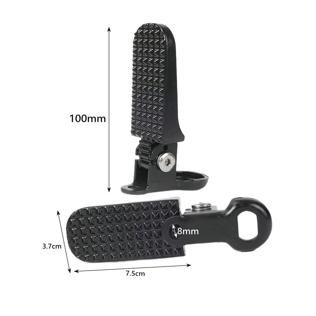 2Pcs Electric Bike Rear Pedal Foot Plates Pedals for Motorcycle Electric Bicycle BMX Bike Folding Footrests Non Slip Foot Pegs