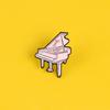 Piano Unique Pink Brooch Attractive Alloy Pin For Creative Individuality And Style