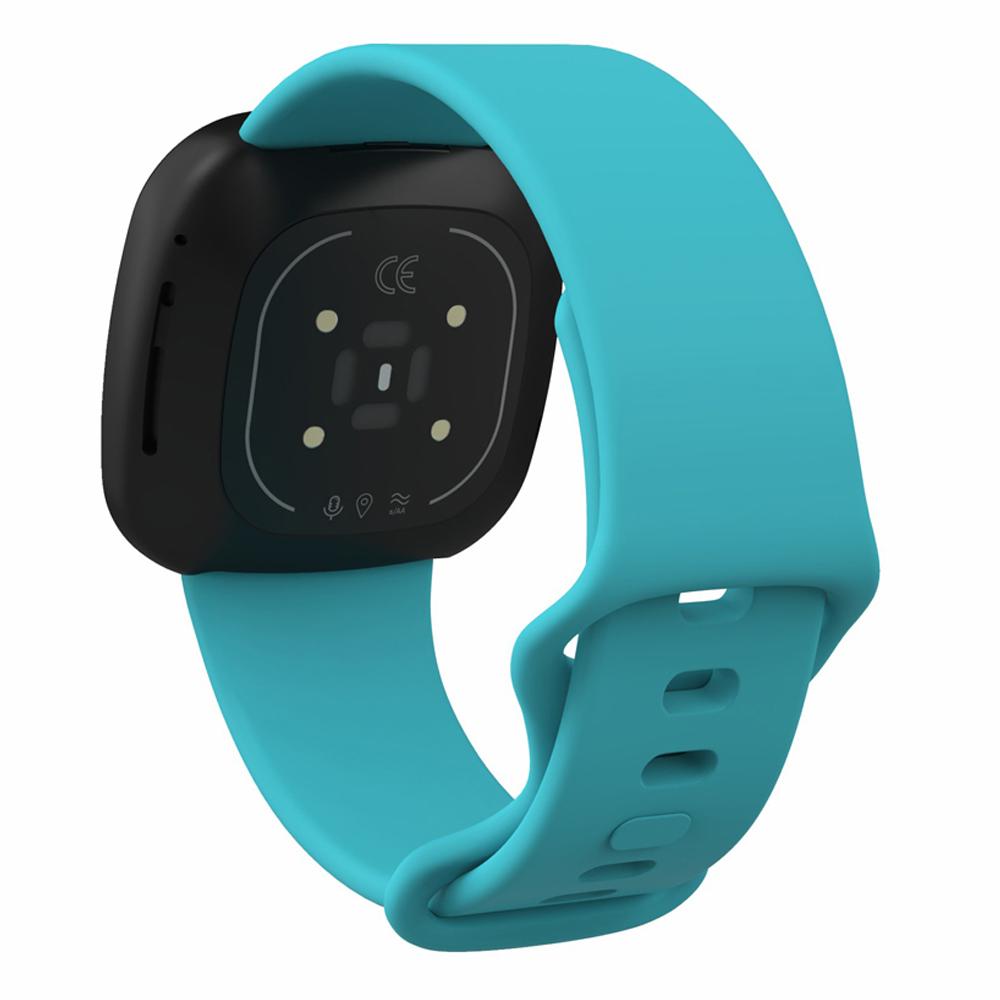 22.5mm Soft Silicone Watch Strap Replacement for Fitbit Versa 3/Sense [Size: L]