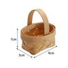 Easter Basket Bamboo Woven Decoration Hand Storage with Handle for Party
