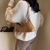 Stylish Korean Women's Pleated Shoulder Bag 2023 Trendy Pu Leather Chain Strap