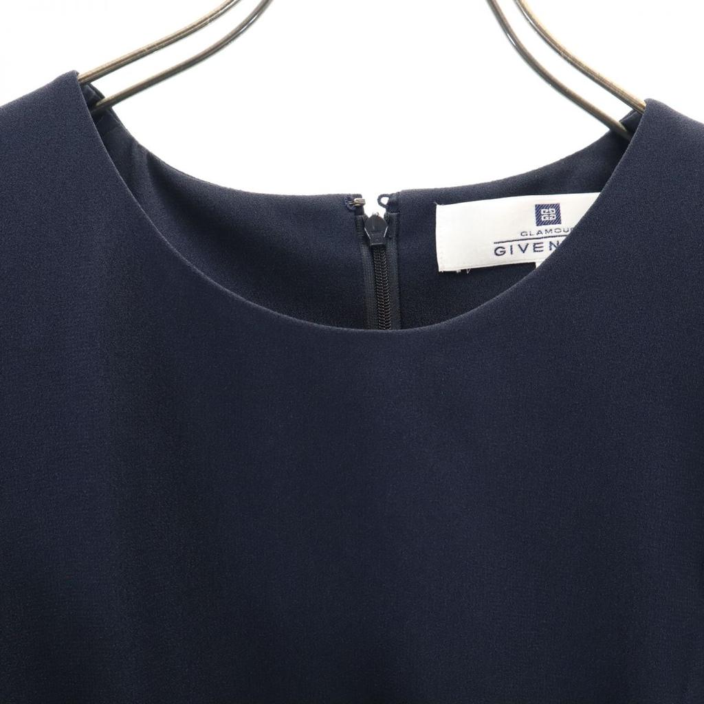 Givenchy Сделано в Японии Платье с коротким рукавом длиной до колена 13 Темно-синий Женский Б/у