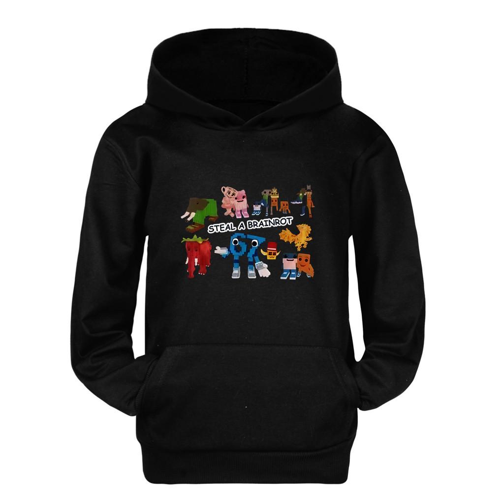 5214 Дети Мальчики Девочки Steal a Brainrot 67 Six Seven Printed Casual Long Sleeves Hoodies Top