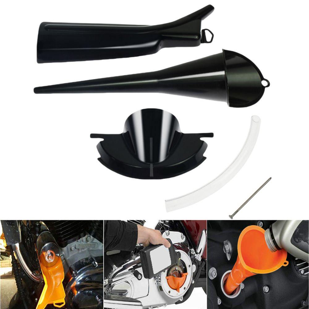 Комплект из 3 предметов, легко очищаемый, воронка для заливки масла в картер, комплект для заливки масла в главный картер мотоцикла