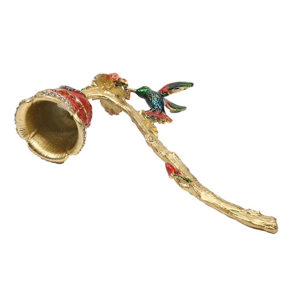 Фитиль для свечей из цинкового сплава с длинной ручкой и цветами и птицами Ручной ароматерапевтический чехол для тушения Аксессуары для свечей