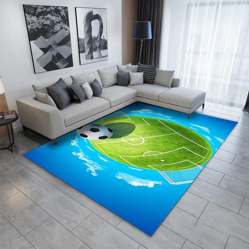 3D Football Large Carpet Rug for Home Living Room Bedroom Sofa Doormat Decor Children Play Area Rug Carpet Non-slip Floor Mat