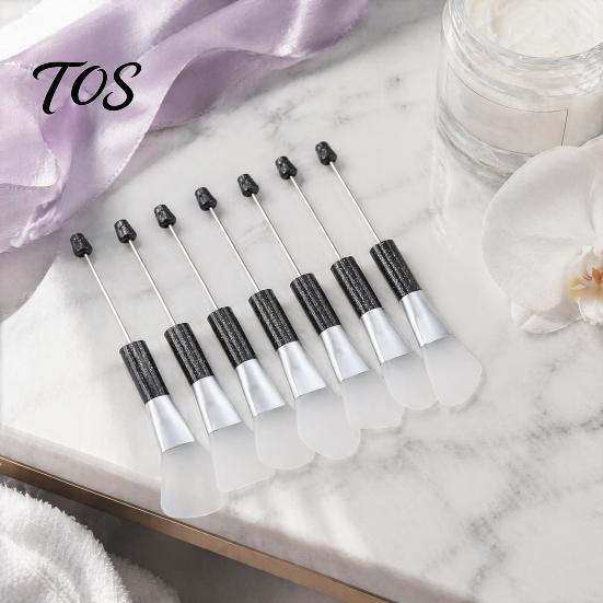 Beauty Tool for Beads 7Pcs DIY Bead Face Mask Brush, Silicone Soft Spatula Applicator Flexible Brush Skincare, Facial Spreader Women, Makeup Beaded
