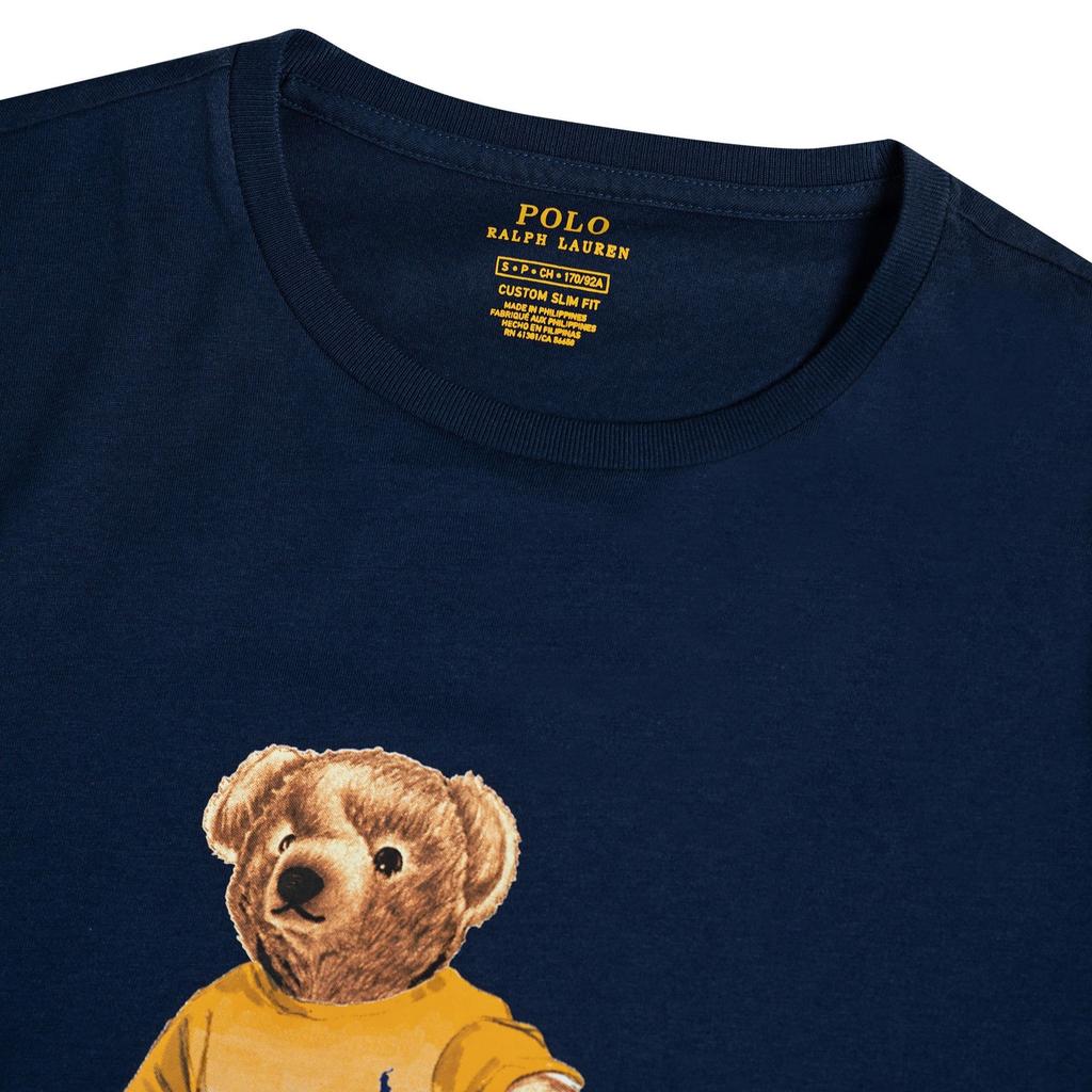 Мужская футболка с коротким рукавом и круглым вырезом Polo Ralph Lauren Sport с принтом медведя 710752599-002