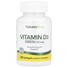 NaturesPlus, Витамин D3, 125 мкг (5000МЕ), 60 мягких капсул