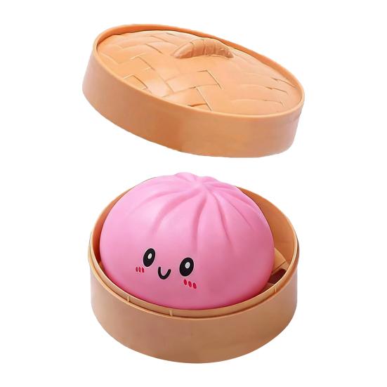 Игрушка-паровая булочка для снятия стресса с имитацией пароварки, мягкая сенсорная игрушка-булочка из ТПЭ, китайская булочка-фиджет