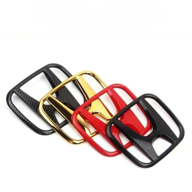 CNJ1 Upgrade ABS 5 Colors(Carbon Fiber/Red) for Honda Civic Emblem Badges Kit 8/9.5/10/11 Gen 2006-2022, Front+Rear Logo Replacement