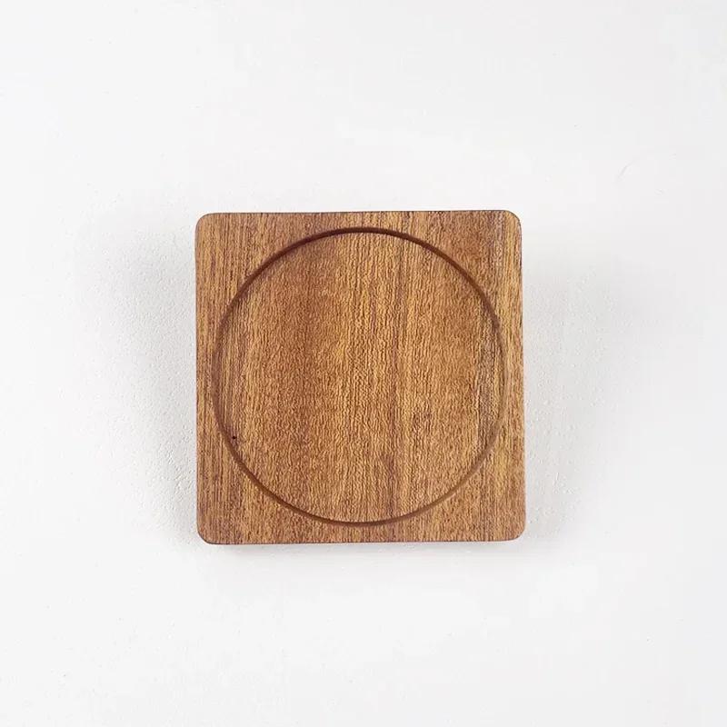 1 шт. Бесплатная индивидуальная деревянная подставка под стакан, твердые круглые квадратные деревянные подставки под чашки для чая, кофе, салфетки для свадьбы, рождества, подарка