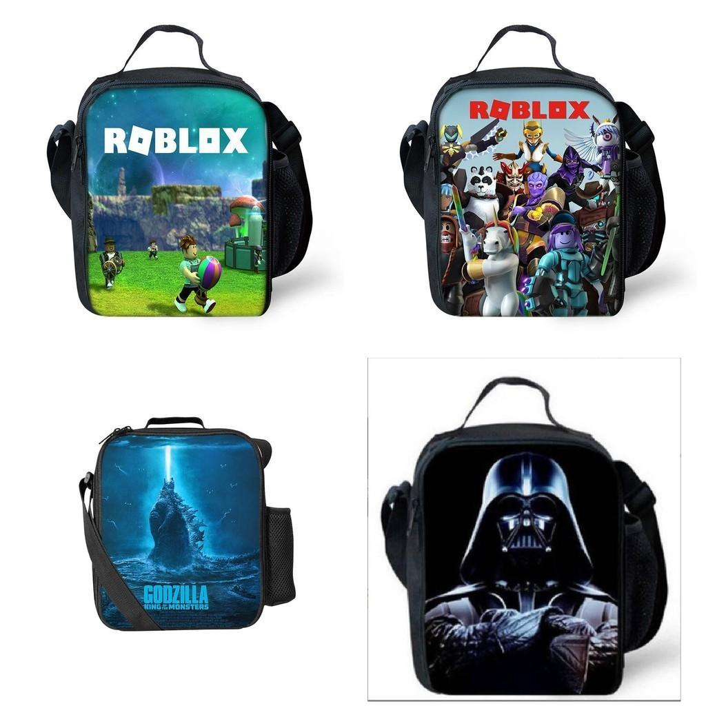 Модная сумка для ланча Roblox для студентов и офисных работников, плечевая сумка из ткани Оксфорд
