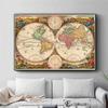 Old World Map Artwork Vintage Posters and Prints Wall Art Decorative Picture Canvas Painting For Living Room Home Decor Unframed