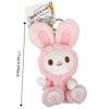 Cartoon Small Animal Keychain Stuffed Car Key Ring Fashion Rabbit Plush Dolls Pendant  Students