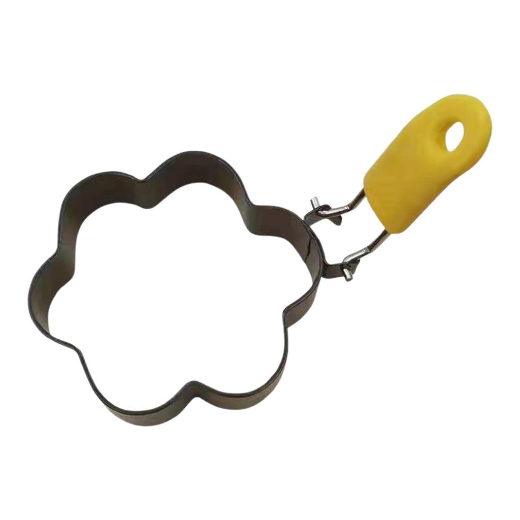 Кольцо для яиц со складной ручкой, кольца для яиц в форме сердца из нержавеющей стали для жарки яиц, английских кексов, приготовления сэндвичей на завтрак, бургеров