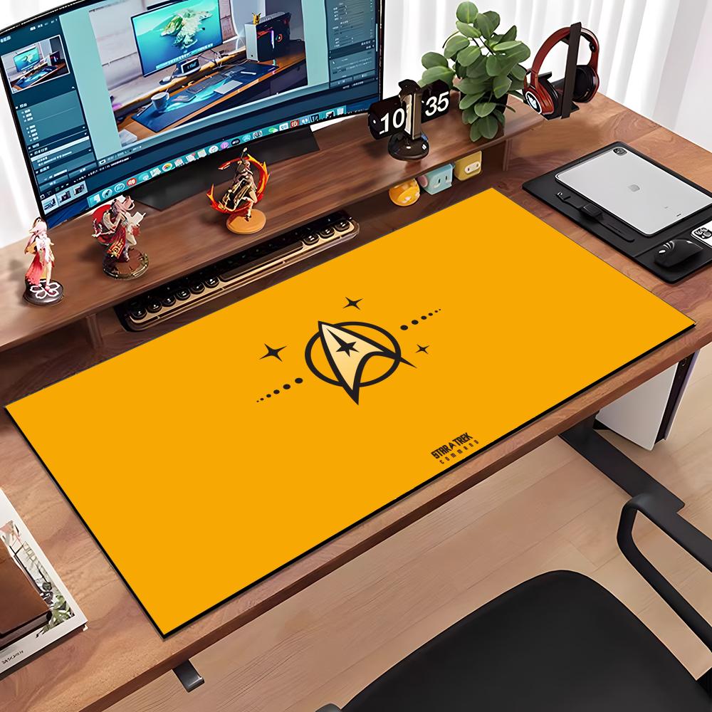 Star Trek Blueprint Mouse Pad Large Anti-Slip Rubber Gaming MousePad Durable Desk Pad Thick Seam Edge Suitable For Office And Ga