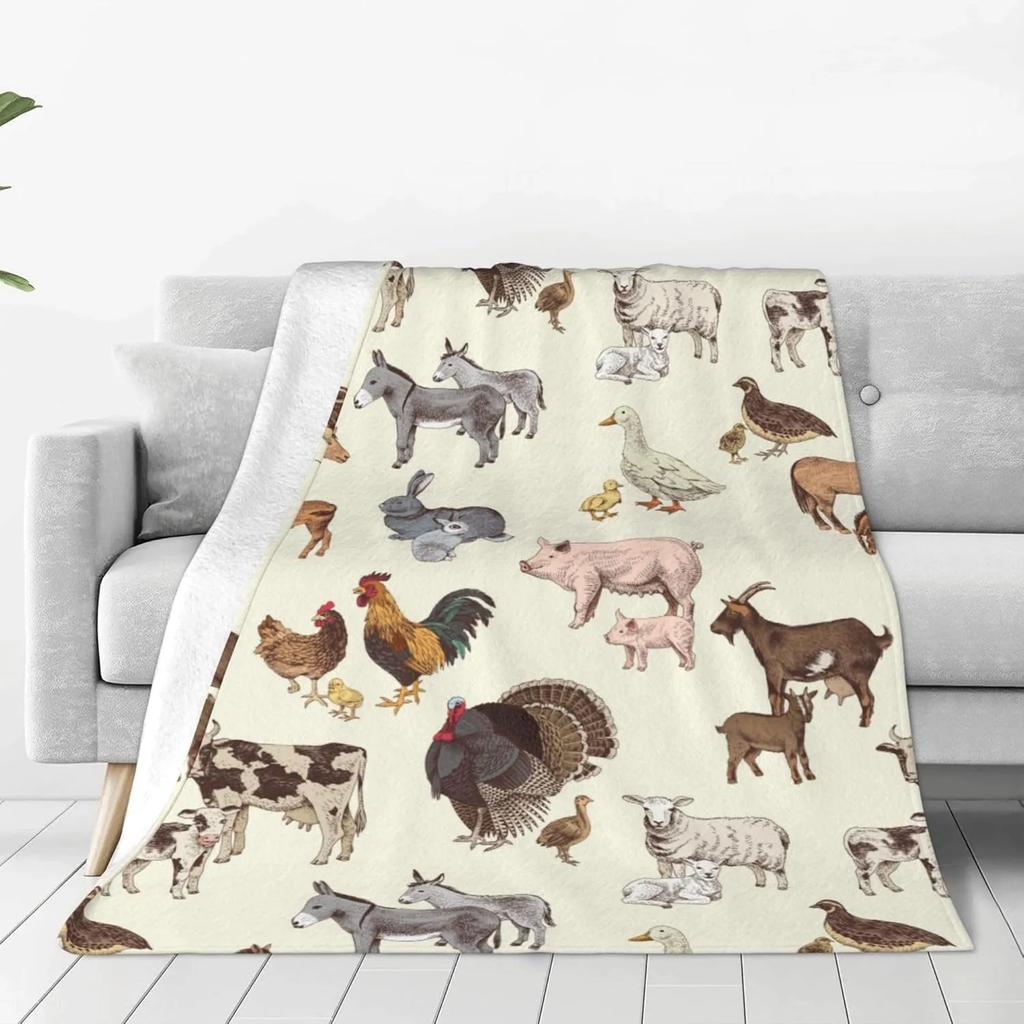 White Tiger Throw Thin Blanket Animals Printed Lightweight for Couch Home Decor Gift for Lion Tiger Elk Bears Dogs Cats Lovers