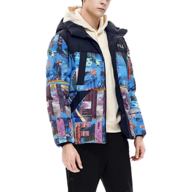 Fila Мужские пуховики Синие С капюшоном Умеренные Другие F11M248902F-ZA
