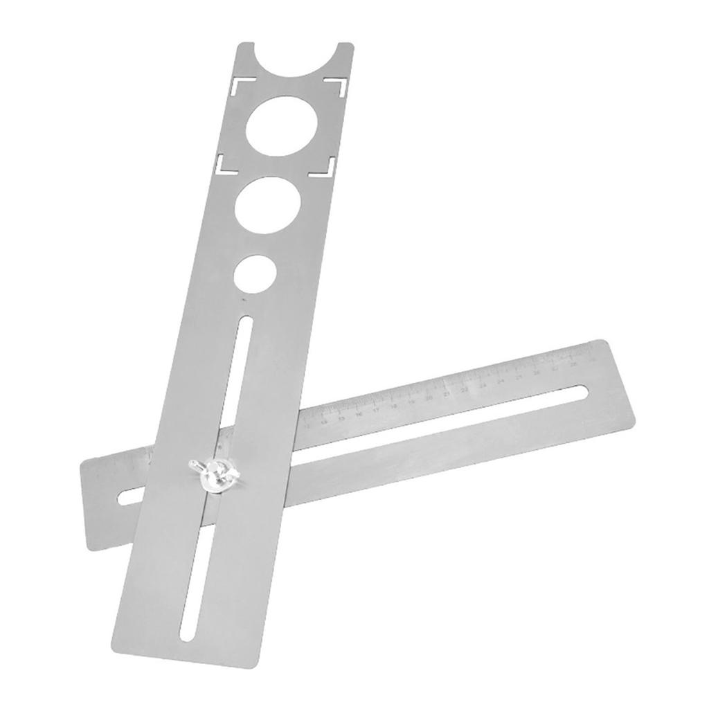 Локатор отверстий для плитки 400 мм, точный измерительный портативный универсальный инструмент для пробивания отверстий в мраморе из нержавеющей стали