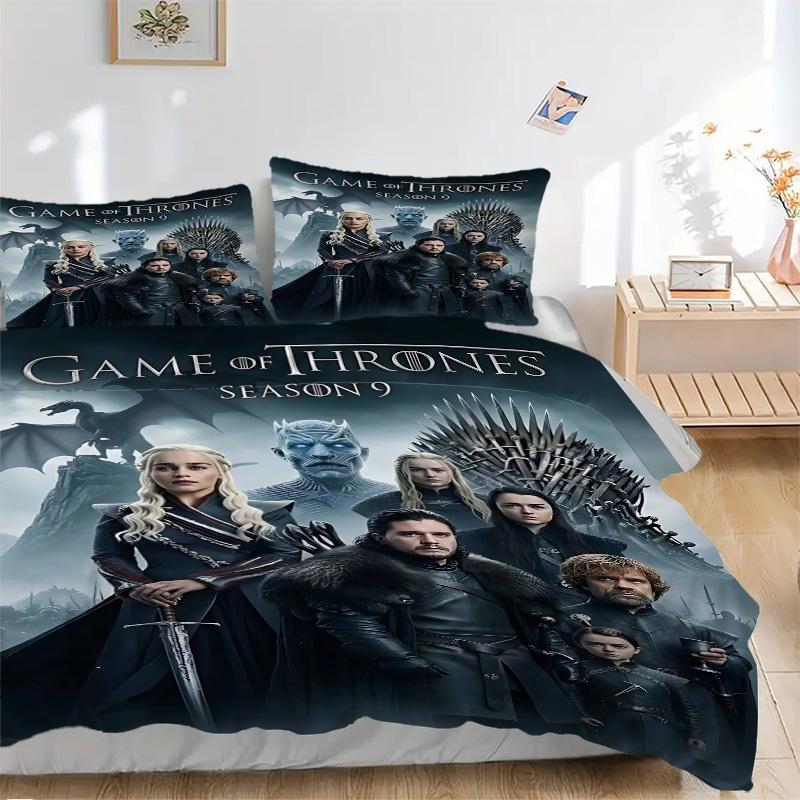 Game Thrones Season 9 Print 3Pcs Bedding Setduvet Cover With 2 Bedropillowcase Home Birthday Gift