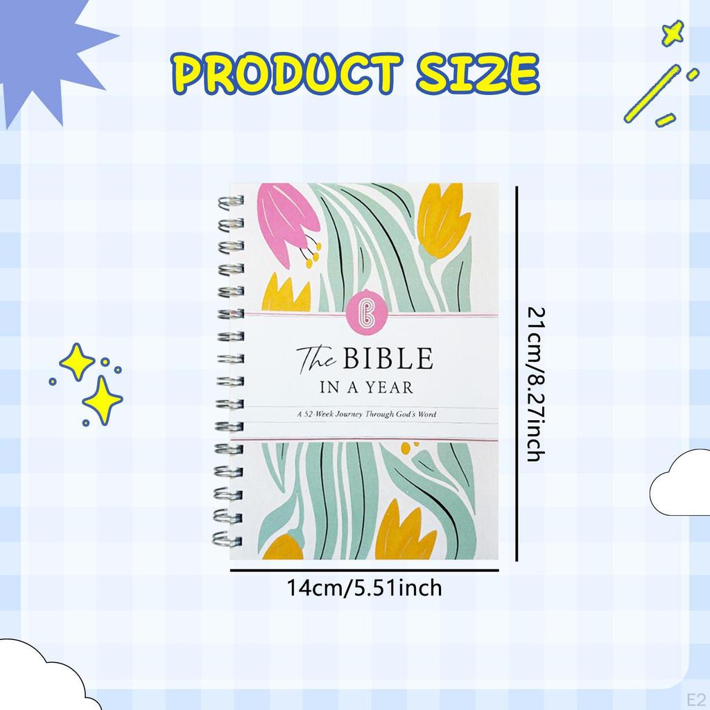 52-недельное руководство по изучению Библии, книга, тетрадь, еженедельник на спирали, планировщик на год для семьи