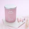 470g "Pink Ocean" Scented Candle – Large Colored Glass Jar with Steel Lid for Sweet Marine Ambiance