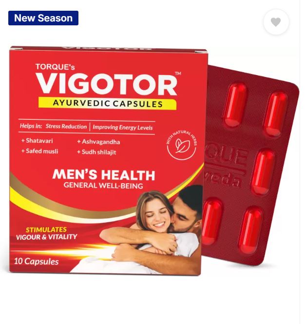 Vigotor Men's Wellness Аюрведические капсулы для бодрости и жизненной силы с Ашвангнадой 10 капсул