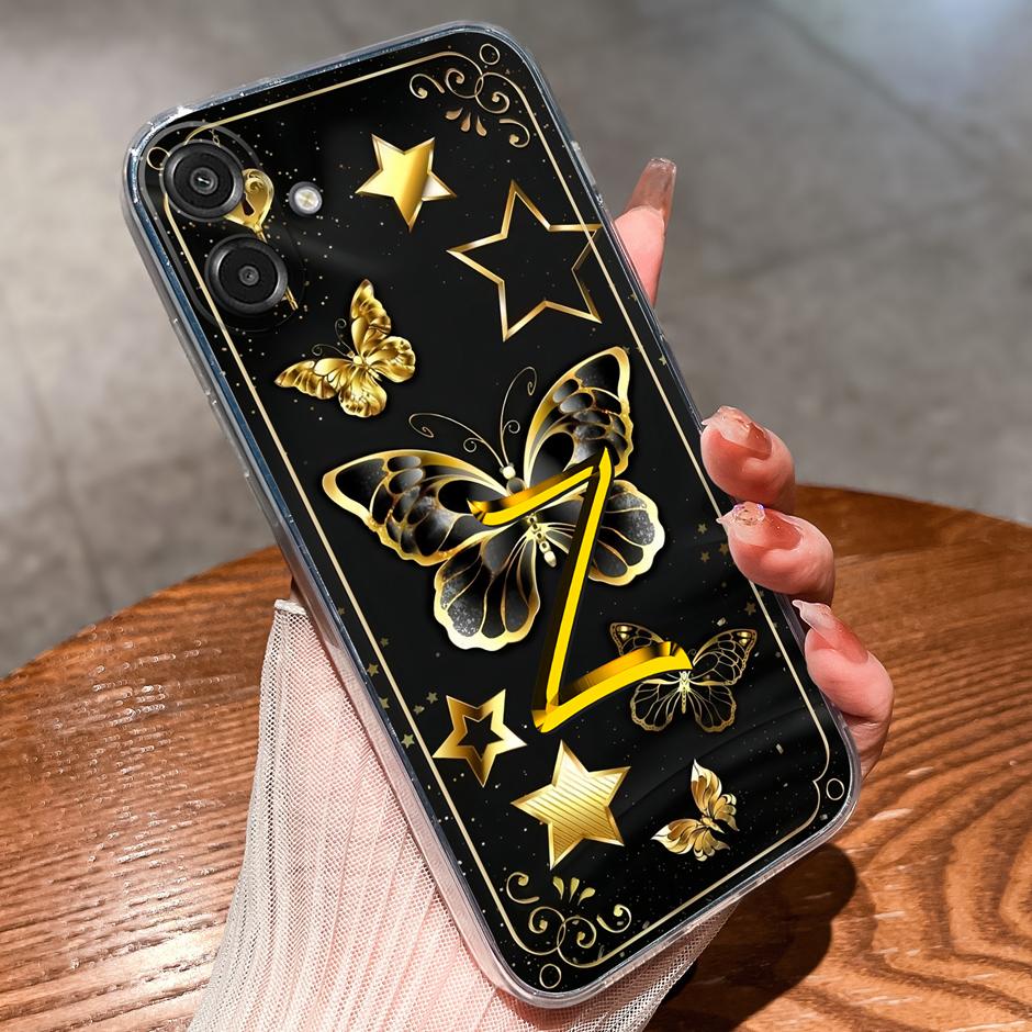 Phone Case For Samsung Galaxy A06 A07 4G 5G Cute Butterfly Letter Clear Silicone Protective Cover For SamsungGalaxyA06 A07 Funda