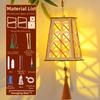 Glowing Portable Flower Lantern Luminous Luminous Lantern Mid-Autumn Wooden Lantern  Children's
