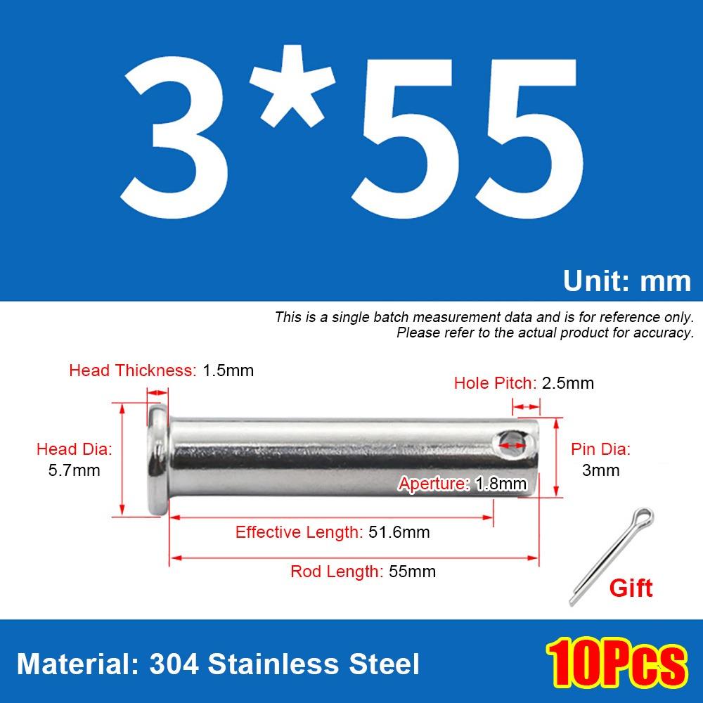1 комплект Цилиндрический установочный штифт Плоскоголовый штифт-заглушка Комплект Прочный штифт Ось штифта Шплинт