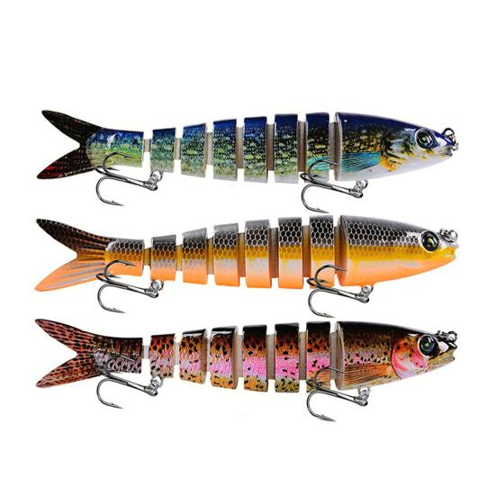 13,5 см/19 г многосочлененная рыболовная приманка с крючками, реалистичная 8-секционная приманка для свимбейта, бионическая жесткая искусственная приманка, аксессуары для рыбалки в пресной и соленой воде