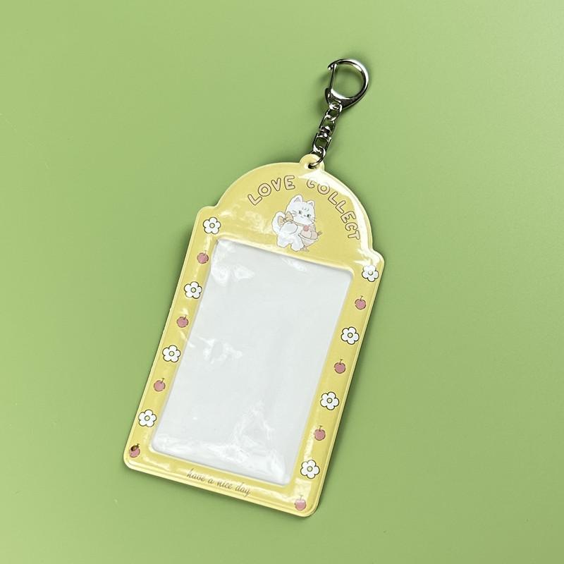 3 Inch Kawaii Photocard Holder Kpop Idol Photo Card Holder Photo Cute Bus Card ID Holder Idol Photocard Pendant Keychain