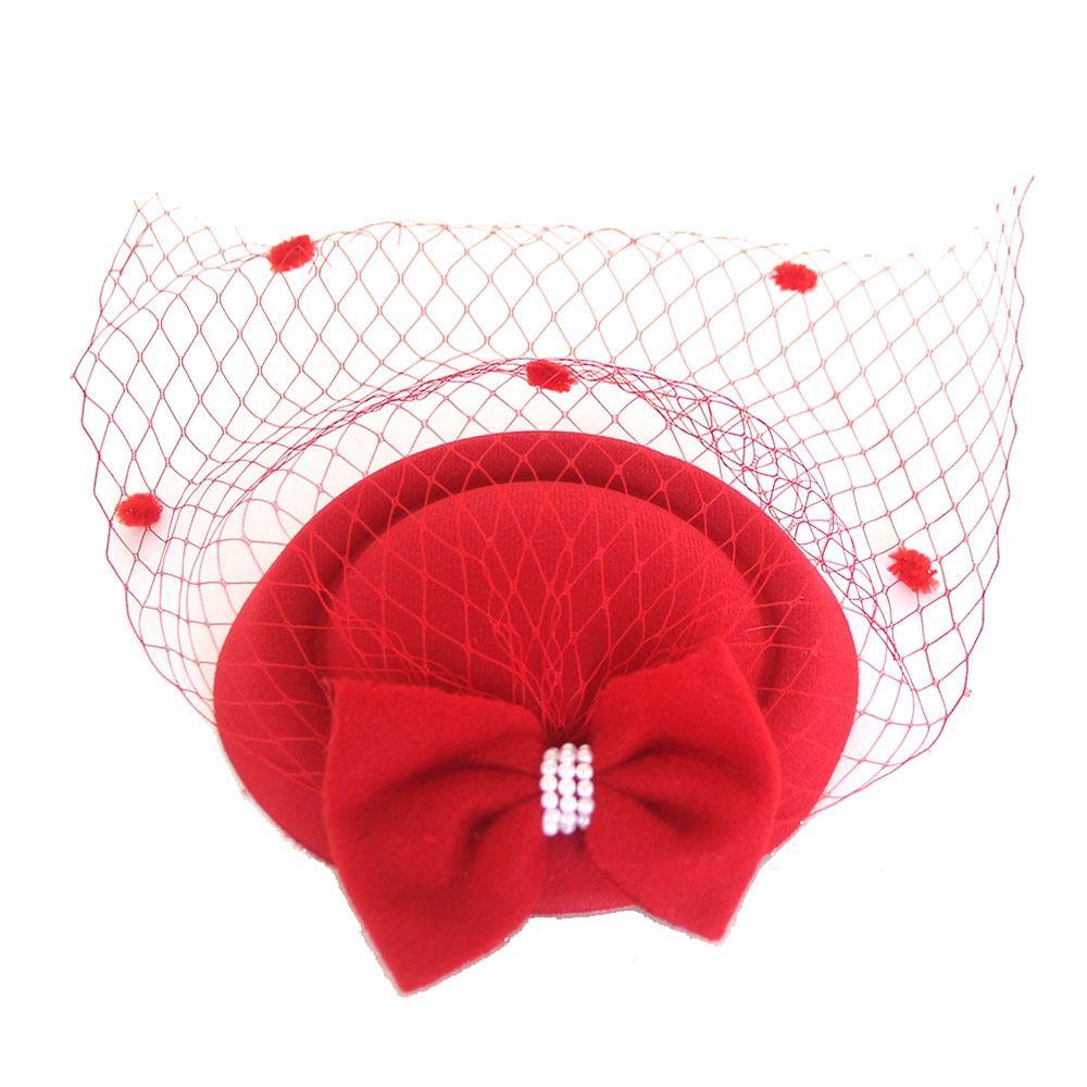 Аксессуары для волос Шляпки-фасинаторы Заколка для волос Головной убор Мода Бант Сетка Повязка на голову Женщины Девушки