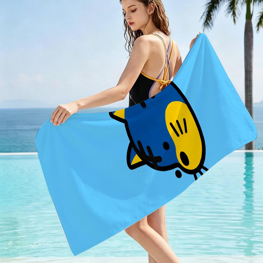 Cartoon B-Big-Headed Pets Towel Multi-purpose Quick Dry Towel Family Outdoor Pool Beach Travel Daily Bath Use